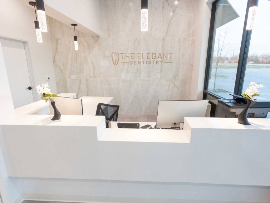 Front desk at dental office
