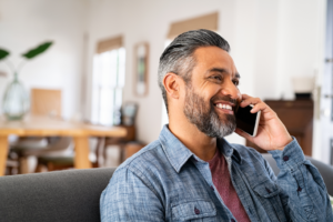 a man speaking on the phone